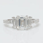 Load image into Gallery viewer, Emerald Cut Three Stone Diamond Ring