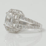 Load image into Gallery viewer, Emerald Cut Halo lab grown Diamond Ring