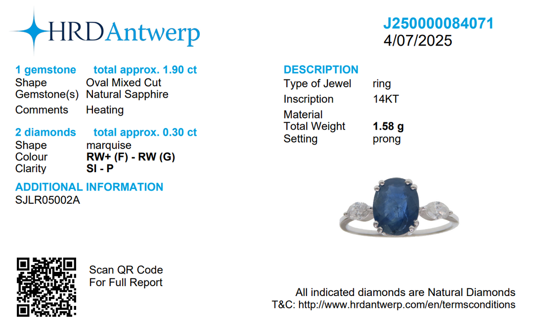 Oval Sapphire Diamond Ring