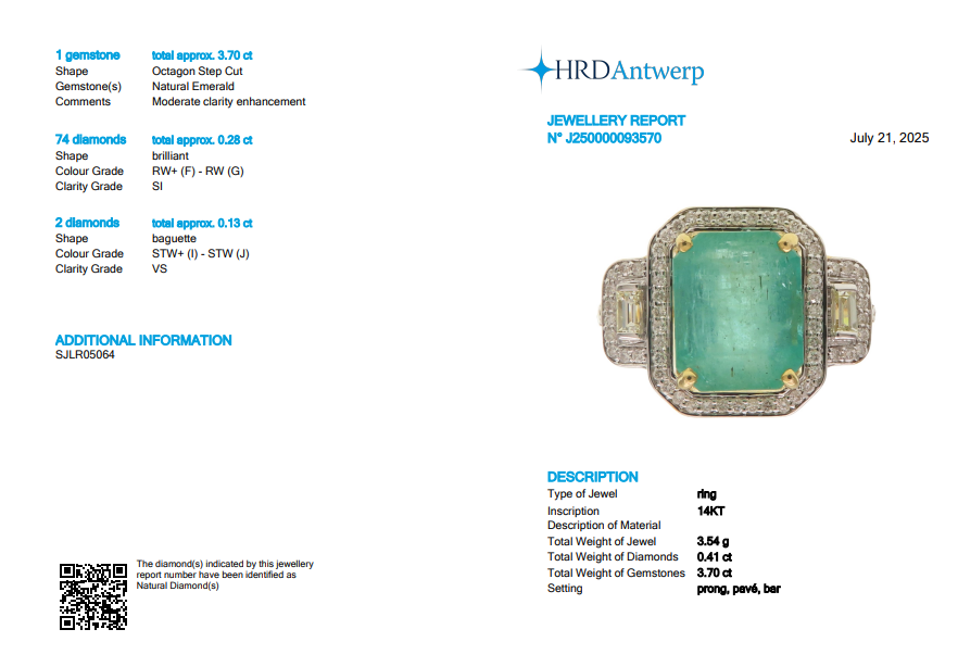 Emerald Cut Halo Ring