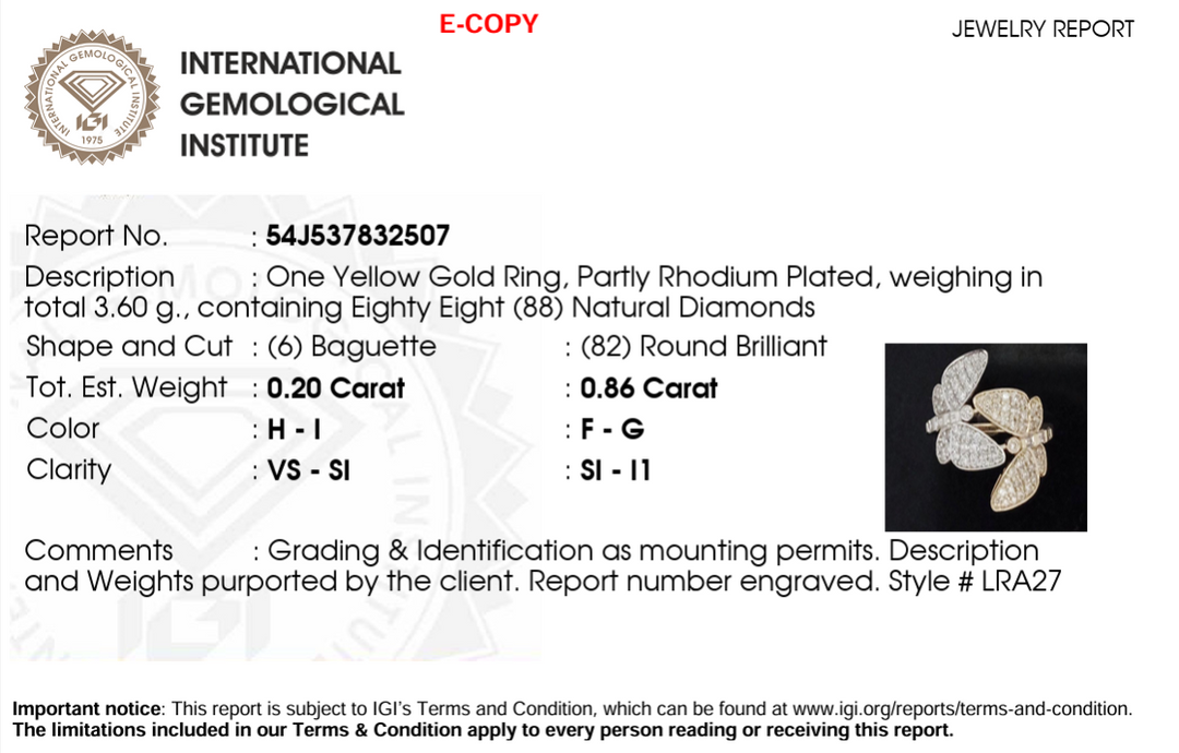 Butterfly Diamond Cocktail Ring