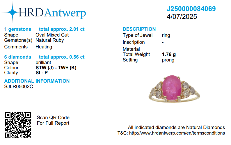 Oval Ruby Cluster Diamond Ring