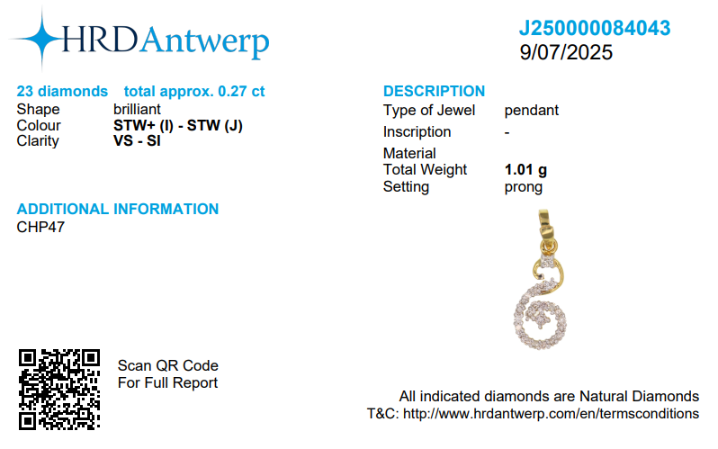 Spiral Diamond Pendant