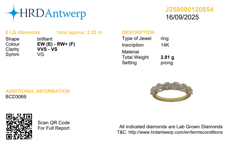 Half Eternity Lab Grown Diamond Band