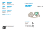 Load image into Gallery viewer, Emerald Heart & Diamond Heart Ring