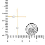 Load image into Gallery viewer, Diamond Cross Pendant, 14k Solid Gold, Natural Diamonds, IGI Certified, Religious Adjustable Necklace, Bezel Everyday Jewelry, Gift For Her