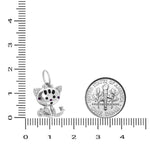 Load image into Gallery viewer, Cat Diamond Charm Pendant, 14k Solid Gold, Natural Diamonds, Enamel Kitten Necklace, Everyday Minimalist Charm, Stacking Animal Jewelry