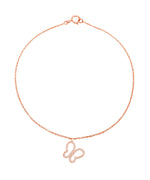 Load image into Gallery viewer, Butterfly Diamond Charm, 14k Solid Gold, Natural Diamonds, Stackable Animal Pendant, Everyday Jewelry