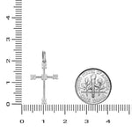 Load image into Gallery viewer, Cross Natural Diamond Half Bezel Set Pendant: 14k Solid Gold Communion Jewellery, Certified Jewelry