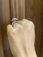 Load image into Gallery viewer, Solitaire Rose Design Diamond Ring, 14k Solid Gold Engagement Gift, Moissanite Ring, Gift For Her