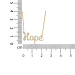 Load image into Gallery viewer, Hope Word Diamond Pendant Necklace, 14k Solid Gold, Natural Diamonds, Script Letter Affirmation Chain  Necklace, Stackable Everyday Jewelry