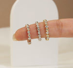 Load image into Gallery viewer, Bezel Diamond Eternity Ring, 14k Solid Gold, Natural Diamonds, Dual Tone Ring, Stackable Band Ring, Minimalistic Jewelry, Ready To Ship