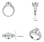 Load image into Gallery viewer, IGI Certified Lab Grown Emerald Cut Diamond Ring: 14k Solid Gold Solitaire Engagement Ring
