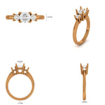 Load image into Gallery viewer, IGI Certified 1ct Lab Grown Diamond Ring: 14K Solid Gold Three Stone Engagement Ring