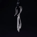 Load image into Gallery viewer, Dangle Diamond Earrings In 18k Solid Gold, Heart Earrings With Natural Diamonds, Gift for her