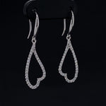 Load image into Gallery viewer, Dangle Diamond Earrings In 18k Solid Gold, Heart Earrings With Natural Diamonds, Gift for her