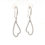 Load image into Gallery viewer, Dangle Diamond Earrings In 18k Solid Gold, Heart Earrings With Natural Diamonds, Gift for her