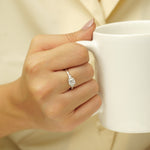 Load image into Gallery viewer, IGI Certified 3 Stone Lab grown Diamond: 14K Solid Gold Princess Solitaire Engagement Ring