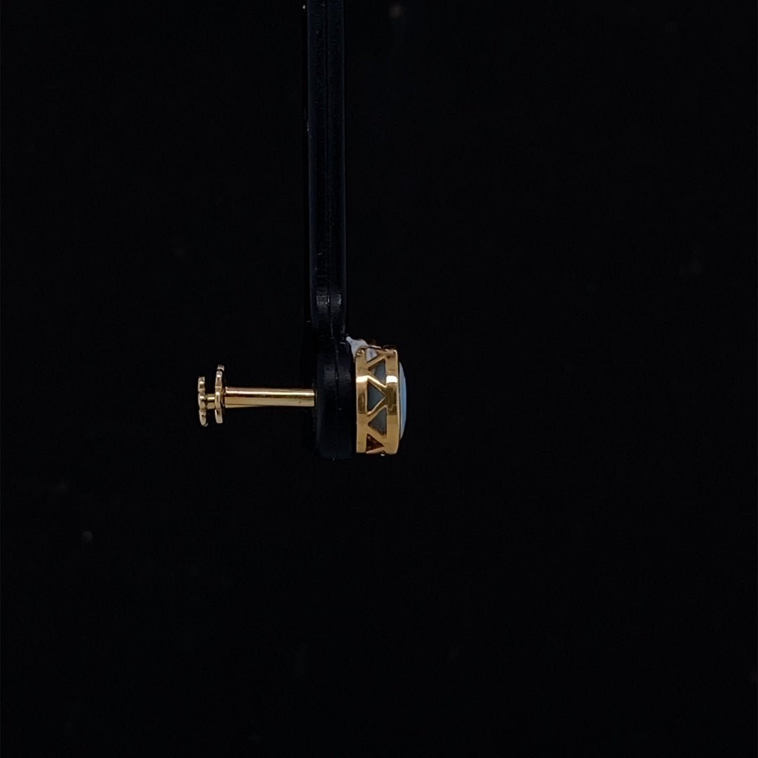 Kids Evil Eye Stud Earrings, 14k Solid Gold, MOP kids Earrings, Kids Jewelry, Gift for toddlers, girls and kids Gift For Her