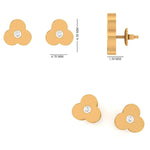 Load image into Gallery viewer, Kids Blossom Diamond Stud Earrings, 14k Solid Gold, Natural Diamonds, Kids Floral Jewelry, Gift for toddlers/girls/kids, Ready To Ship