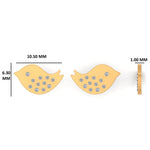 Load image into Gallery viewer, Kids Bird Diamond Stud Earrings, 14k Solid Gold, Natural Diamonds, Kids Animal jewelry, Gift for toddlers/girls/kids, Ready To Ship