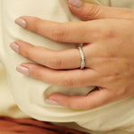 Load image into Gallery viewer, IGI Certified Lab Grown Eternity Diamond Band: 14k Solid Gold Channel Set Stackable Ring