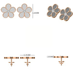 Load image into Gallery viewer, Kids Enameled Flower Diamond Earrings, 14k Solid Gold, Natural Diamonds, Bezel Set Floral Studs, Ready To Ship, HRD Certified