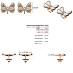 Load image into Gallery viewer, Kids Mother Of Pearl Butterfly Diamond Stud Earrings, 14k Solid Gold, Natural Diamonds, Kids Jewelry, Gift for toddlers/girls, Ready To Ship