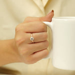 Load image into Gallery viewer, IGI Certified Lab Grown Diamond Engagement Ring: 14K Solid Gold Halo Solitaire Ring