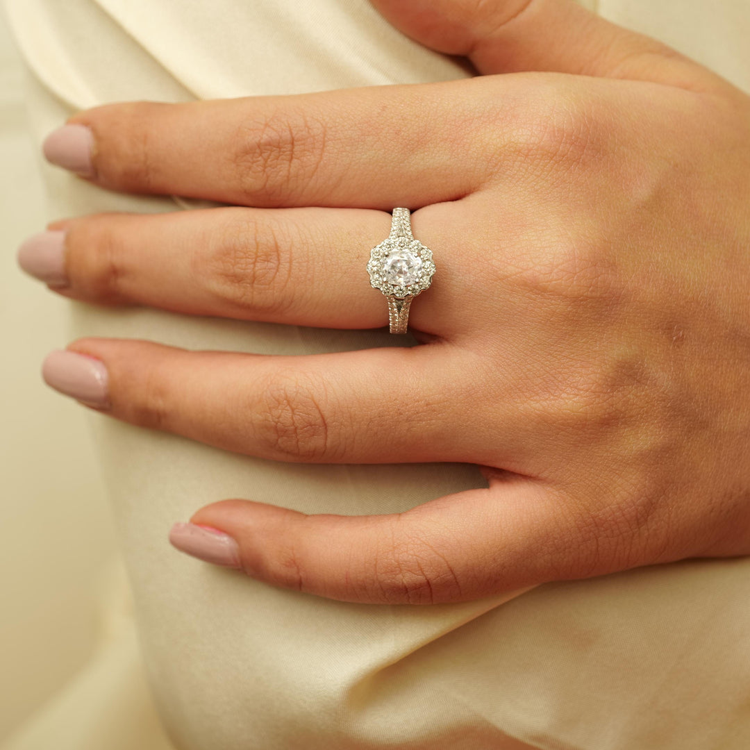 Oval Solitaire Diamond Ring, 14k Solid Gold, Natural Diamonds, Engagement Ring, Bridal Jewelry, Gift For Her