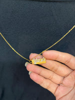 Load image into Gallery viewer, Personalized Name Pendant Necklace, 14k Solid Gold Diamond Letter, Natural Diamonds, Custom Jewelry, Name Necklace, Minimalist Gift For Her