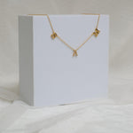 Load image into Gallery viewer, Personalized Initials Diamond Necklace, 14k Solid Gold, Natural Diamonds, Name Letter Charm Everyday Jewelry, Minimalist Stacking Necklace