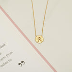 Load image into Gallery viewer, Personalized Initial Medallion Necklace, 14k Solid Gold Diamond Letter, Natural Diamonds, Custom Jewelry, Minimalist Gift For Her
