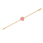 Load image into Gallery viewer, Personalized Initial Enamel Bracelet, 14k Solid Gold Chain Bracelet, Natural Diamonds, Stacking Custom Jewelry, Minimalist Gift For Her