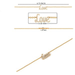 Load image into Gallery viewer, Love Diamond Bracelet, 14k Solid Gold, Natural Diamonds, Minimalist Custom Jewelry, Personalized 4 Letter Charm, Minimalistic Stacking Chain