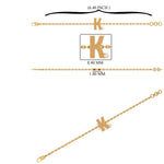 Load image into Gallery viewer, Personalized Flute Initial Diamond Bracelet, 14k Solid Gold, Natural Diamonds, Custom letter Everyday Jewelry, Word Charm Stacking Chain