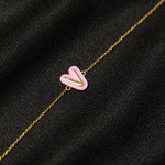 Load image into Gallery viewer, Personalized Initial Enamel Bracelet, 14k Solid Gold Chain Bracelet, Natural Diamonds, Stacking Custom Jewelry, Minimalist Gift For Her