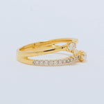 Load image into Gallery viewer, Diamond Engagement Ring, 14K Solid Gold, Split Band Diamond Ring, Natural Diamonds, Promise Ring, Proposal Stacking Ring, Gift For Her