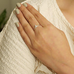 Load image into Gallery viewer, Triangle Natural Diamond Geometric Everyday Ring: 14k Solid Gold Stackable Minimalist Jewellery, Certified Jewelry