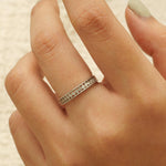 Load image into Gallery viewer, Round Diamond Eternity Band Ring, 14k Solid Gold, Natural Diamonds, Supporting Stacking Band, Everyday Minimalistic Jewelry, Ready To Ship