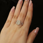 Load image into Gallery viewer, IGI Certified Lab Grown Emerald Cut Diamond Ring: 14k Solid Gold Solitaire Engagement Ring