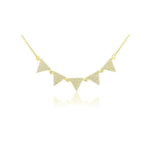 Load image into Gallery viewer, Triangle Diamond Necklace, 14k Solid Gold, Natural Diamonds, Layering Necklace, , Everyday Geometric Jewelry Gift For Her