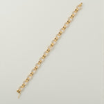 Load image into Gallery viewer, Men's Diamond Chain Link Bracelet, 14K Solid Gold, Natural Diamonds, Linked Cuban Bracelet, Geometric Jewelry, Ready To Ship, IGI Certified