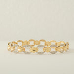 Load image into Gallery viewer, Men's Diamond Chain Link Bracelet, 14K Solid Gold, Natural Diamonds, Linked Cuban Bracelet, Geometric Jewelry, Ready To Ship, IGI Certified