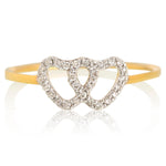 Load image into Gallery viewer, Heart Diamond Ring, 14k Solid Gold, Natural Diamonds, Proposal Ring, , Everyday Jewelry Gift For Her