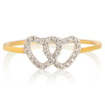 Load image into Gallery viewer, Heart Diamond Ring, 14k Solid Gold, Natural Diamonds, Proposal Ring, , Everyday Jewelry Gift For Her