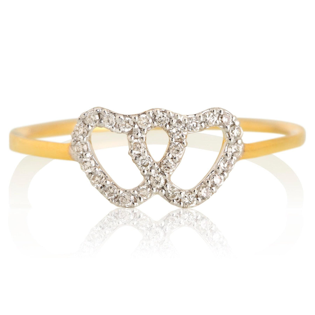 Heart Diamond Ring, 14k Solid Gold, Natural Diamonds, Proposal Ring, , Everyday Jewelry Gift For Her