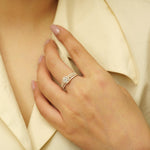 Load image into Gallery viewer, IGI Certified Lab grown Asscher Halo Engagement Ring: 14K Solid Gold Solitaire Wedding Ring