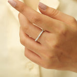 Load image into Gallery viewer, IGI Cerified Lab grown Diamond Full Eternity Ring: 14k Solid Gold Stackable Band