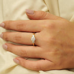 Load image into Gallery viewer, IGI Certified 1ct Lab Grown Diamond Ring: 14K Solid Gold Three Stone Engagement Ring